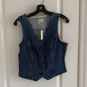 Madewell Blue Denim Vest